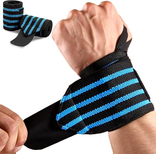 Wrist Wraps for Weightlifting 18" Professional Gym Wrist Straps for Lifting with Heavy Duty Thumb Loop Support for Powerlifting,Bench,Cross Training, Elastic Wrist Brace for Men Women Work Out