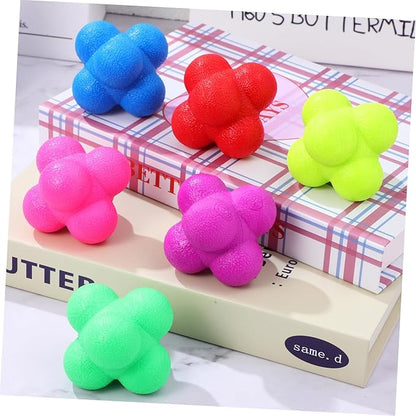 6 Pack Reaction Balls Hexagonal Fitness Training Balls Reaction Speed Training Toys for Sports Baseball Soccer Volleyball Football