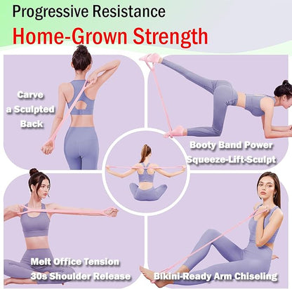 Full Body Resistance Bands Set for Women & Men, Professional Upper & Lower Body Workout Bands for Arms, Legs, Glutes, Yoga, Strength Training, Home Gym Fitness Equipment