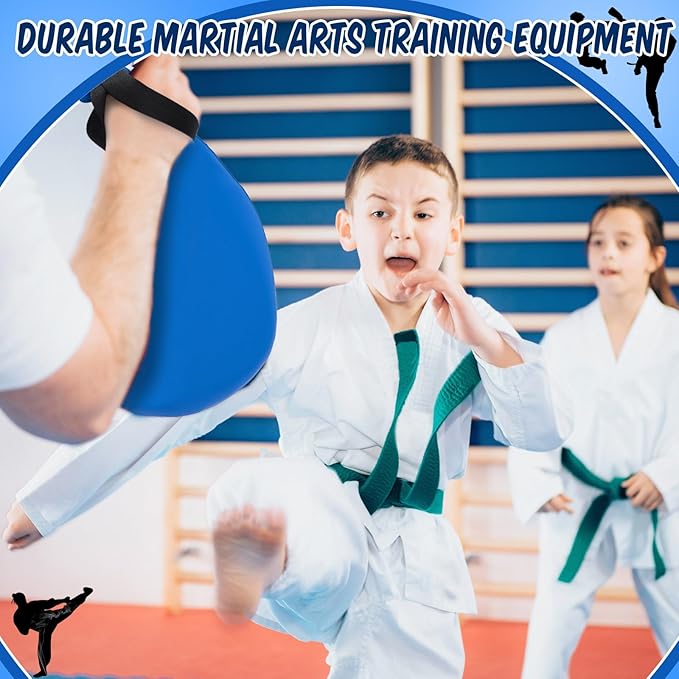 Poen 7 in 1 Taekwondo Kick Pad Boxing Training Equipment Punching Mitts Martial Arts Wrist Band Adjustable Soft Pads Set for Karate Muay Thai MMA Training