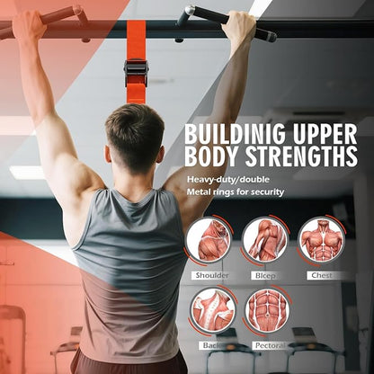 LEEKEY Resistance Bands, Exercise Bands with Handles,Pull Up Assist Bands - Band Set with Door Anchor - Bands for Working Out,Band for Men and Women Fitness Training,Home Workouts