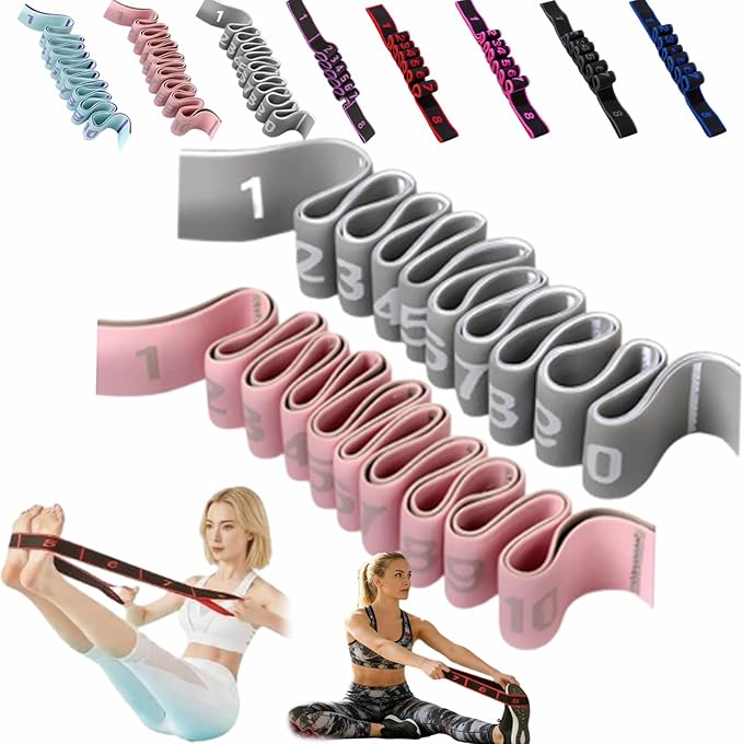 Fitness Resistance Bands with Handles, Fitness Resistance Band for Stretching and Yoga, Fashion Puller Exercise, Adjustable Bands for Full Body Stretching Shaping