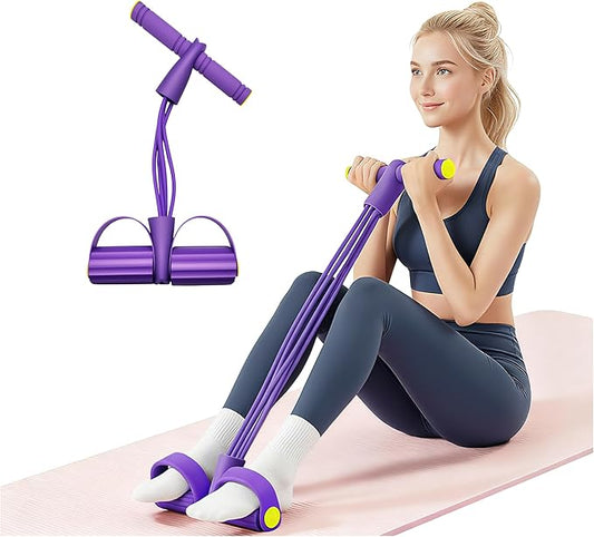 Multifunctional Pedal Resistance Band with Handle,4/6/8 Tubes for All Weights,Upgrade Heavy-Duty TPE Tubes with 300% Stretch for Full Body Workouts.