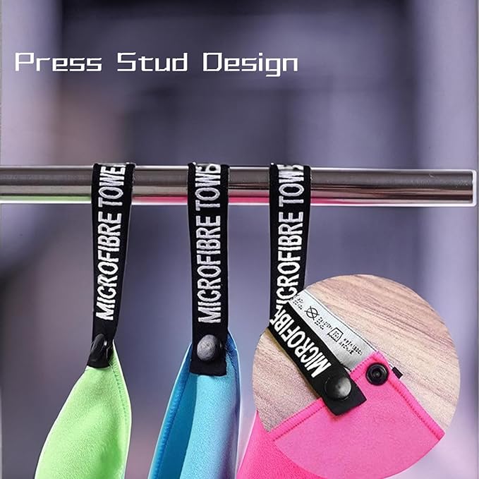 Premium Microfiber Sports Towel: Design for Gym, Fitness, Sports, Running, Outdoor, Yoga, Competitions-Lightweight, High Absorbency, Soft Skin-Friendly, Non-Fading, Breathable Fabric (GREEN HS)