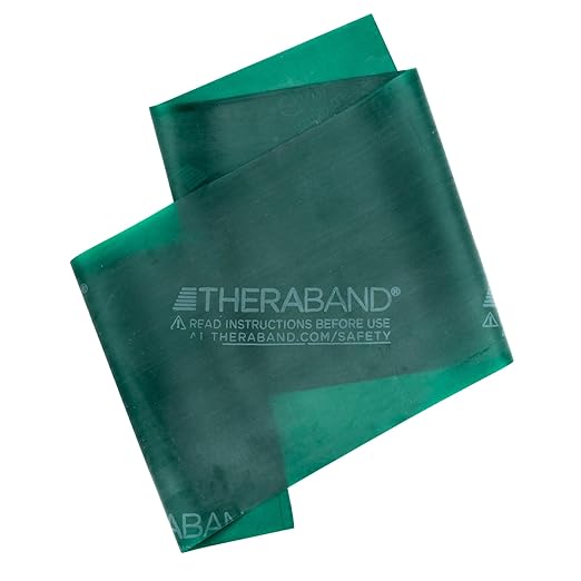 THERABAND Professional Latex Resistance Bands, Individual 6 Ft Elastic Band for Upper & Lower Body Exercise, Physical Therapy, Pilates, At-Home Workouts, 6 Foot, Green, Heavy, Level 4