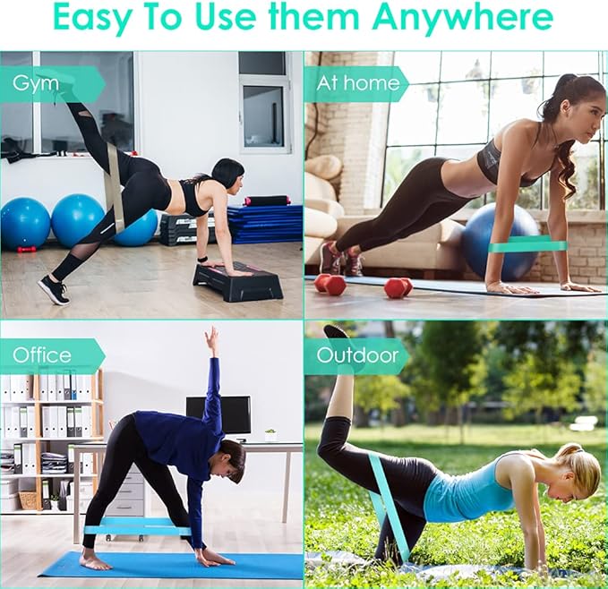 Resistance Bands Set (12pcs), Workout Bands with Handles, Door Anchor, Ankle Straps and Carry Bag, Exercise Bands for Shape Body and Home Workouts
