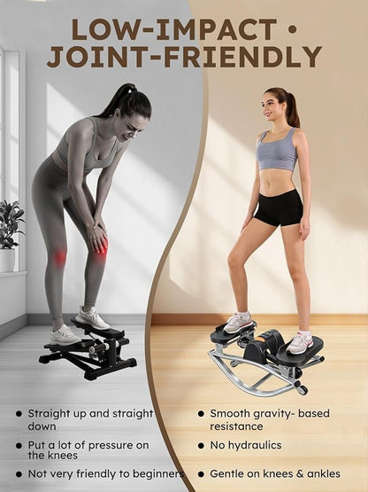 2026 New Rocking Stepper Side to Side for Exercise at Home, Fitness Rocker, Lateral Workout Machine, Women Mini Stair Gym Equipment for Apartment Dorm Office Dormitory, 330 Lbs Capacity