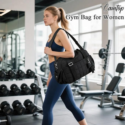 CAMTOP Gym Bag for Women, Lightweight Duffle Bag for Travel With Insulated Pocket and Wet Pocket, Small Carry On Bag for Dance Yoga Work