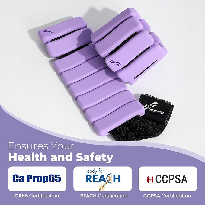 Sportneer Ankle & Wrist Weights Set of 2 (1LB/2LB Each) for Women Men Comfortable Arm Leg Weight for Pilates, Running, Walking, Workout, Yoga, Water Aerobics, Pool Exercises