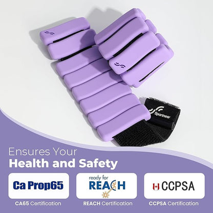 Sportneer Ankle & Wrist Weights Set of 2 (1LB/2LB Each) for Women Men Comfortable Arm Leg Weight for Pilates, Running, Walking, Workout, Yoga, Water Aerobics, Pool Exercises