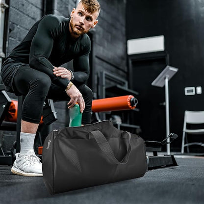 C&F BOGMOST Small Travel Duffel Bag Foldable Waterproof Gym Bag for Gym Beach Swim Bags Men Women Duffle Bags Lightweight Oxford Cloth Sports Bag-Sky Blue