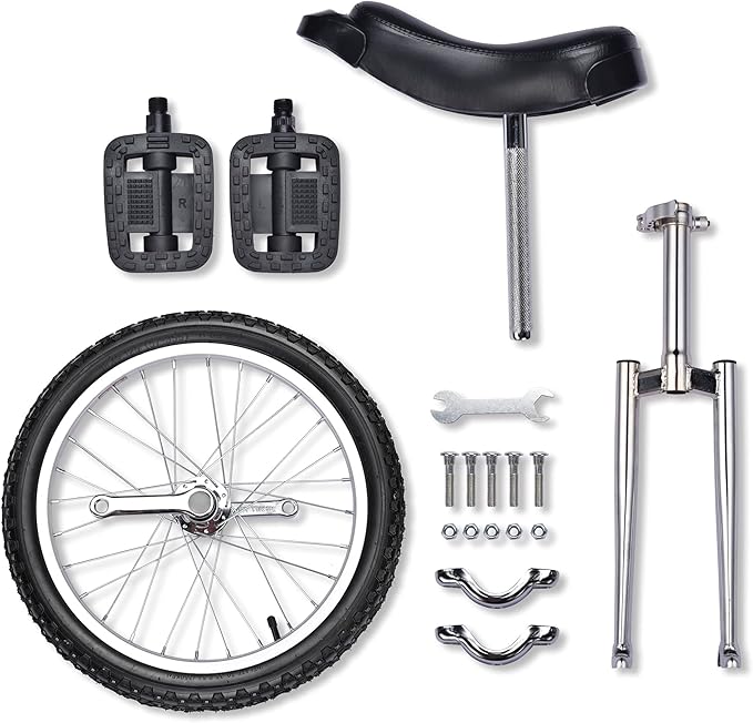 AW 16/18/20/24 Inch Wheel Outdoor Unicycle Adjustable Seat Exercise Bicycle Fit Adults Kids Outdoor Sports Fitness Exercise, for Choice