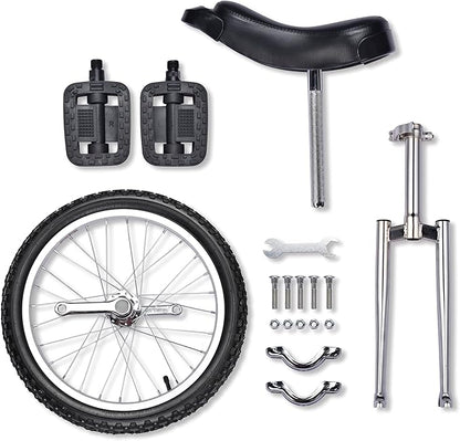 AW 16/18/20/24 Inch Wheel Outdoor Unicycle Adjustable Seat Exercise Bicycle Fit Adults Kids Outdoor Sports Fitness Exercise, for Choice