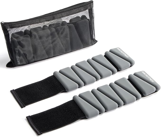 Wrist & Ankle Weights, Adjustable Bands for Women & Men Workouts, Set of 2 – 2lb or 4lb (1lb or 2lb each strap) Ideal for Runs, Jogs, Walks, Yoga, Dance, Pilates, Cardio, Aerobics, Strength Training
