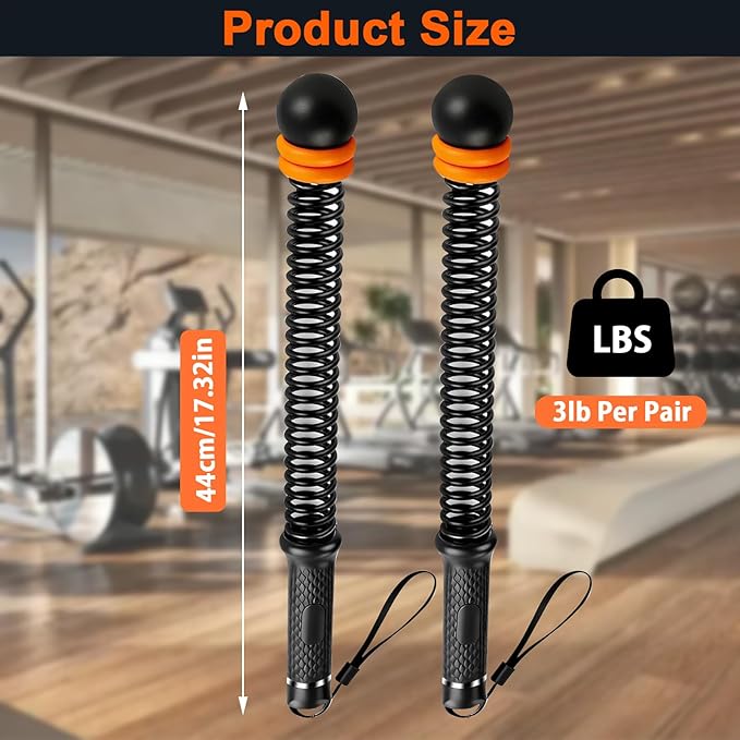 Portable Ropeless Battle Ropes, Adjustable Weighted Cordless Battle Ropes for Home Gym Exercise, Weighted Exercise Equipment for Low-Impact Aerobic Training, Strength & HIIT, for Men & Women (Black)