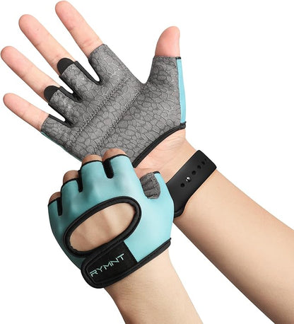 Minimal Weight Lifting Gloves,Short Micro Workout Gloves Grip Pads with Full Palm Protection & Extra Grip for Men Women Weightlifting,Gym,Exercise Training