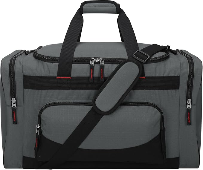 Gym Bag 22 inch Sport Duffle Bag for Men - 55L Weekender Duffel Bag for Travel 22“×12”×13“ - Dark Grey