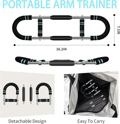 Twister Arm Trainer 40-90Lbs Adjustable Portable Chest Workout Equipment for Men & Women, Upper Body Strength Training, Forearm Exerciser, Detachable Fitness Equipment for Home Workout
