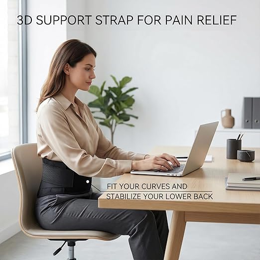 Back Brace for Lower Back Pain & Sciatica Relief, Lumbar Support Belt with 5 Reinforced Stays for Herniated Disc, Scoliosis, Arthritis, Work Heavy Lifting for Women & Men (30-38.9” Medium)