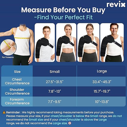 REVIX Arm Ice Pack Wrap for Pitchers – Shoulder and Elbow Ice Pack Reusable Cold Therapy Wrap for Baseball Pitcher Arm Recovery, Adjustable Compression Sleeve for Post-Workout Muscle Relief