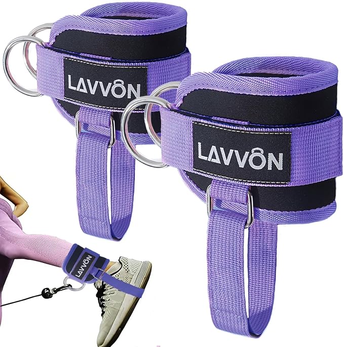 Ankle Straps for Cable Machines Kickbacks - Adjustable Comfort Ankle Cable Attachments for Gym Ankle Cuff Cable Machine Glute Kickback Straps - Leg Extensions, Curls & Ankle Cuffs Women