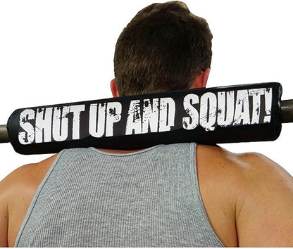 Dark Iron Fitness Barbell Pad w/Extra Thick Foam Padding, Non-Slip Hook and Loop Closure for Olympic Bars Weight Training Shoulder & Neck Protection Support, for Squats Hip Thrusts Lunges