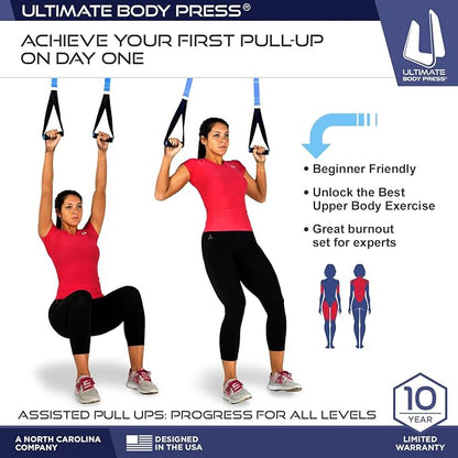 Wall Mount Pull Up Bar with Extra Clearance, Fits 16" Studs by Ultimate Body Press