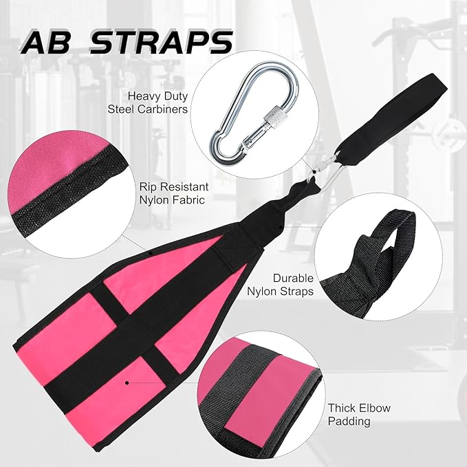Hanging Ab Straps for Pull Up Bar: Gym Ab Sling Straps for Arm Pull up Workout Support for Training Knee and Leg Raises