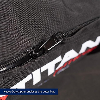 Titan Fitness 5-25 LB PRO Strongman Sandbags, Double Layer, 1050D Cordura, Black, Carry Home Gym Training