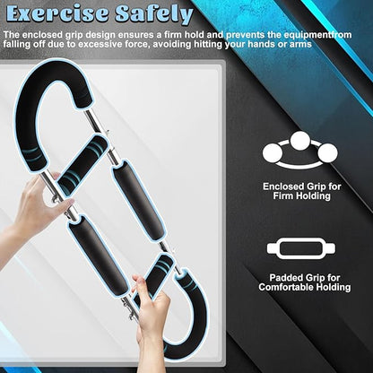 Chest Workout Equipment,Adjustable Resistance Bar for Full Body Workout, Arm Strengthener for Men & Women, Fitness Equipment for Strength Training（90-150Lbs）