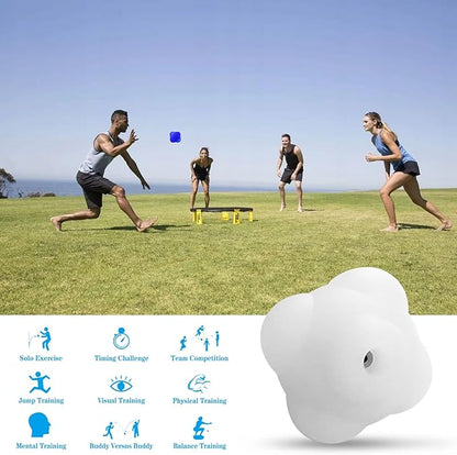 Smart Agile Reaction Training Ball Light Set, 6 Colors Online/Offline Mode Speed Agile Reaction Ball Equipment Quick Response Training Ball Reflex Ball Tools for Enhancing Speed and Agility (1)