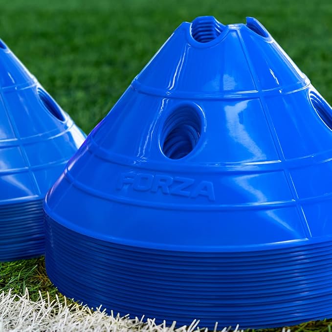 FORZA Soccer SuperCone Training Marker Domes [20 Pack] | Jumbo 5.5in Cones for Speed & Agility Training | Heavy-Duty Weatherproof PVC Options