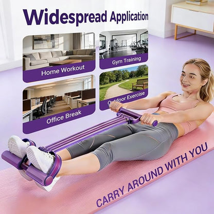 3 in 1 Pedal Resistance Bands with Handles, 2026 New 8 Tube Foot Pedal Resistance Band, Multifunction Pedal Resistance Device for Home Workout, Tension Rope for Exercise Women Men