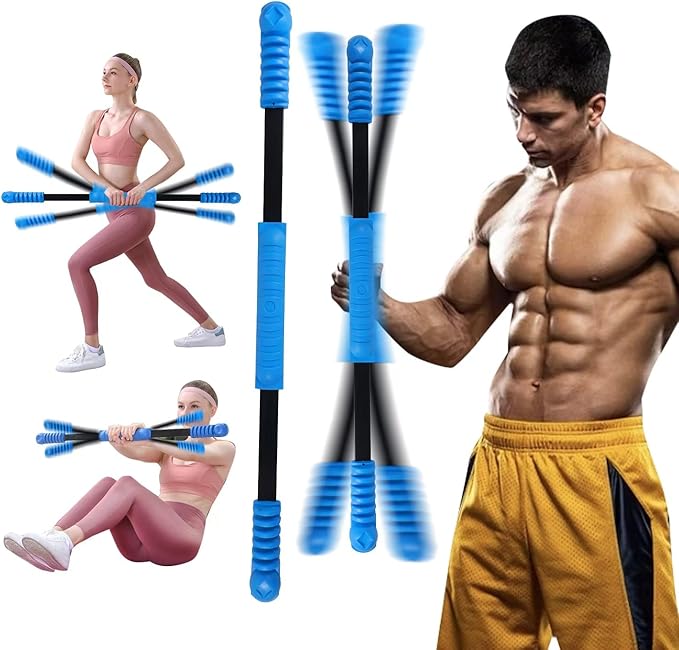 Fitness Bar for Workout,Elastic Exercise Bar, Vibration Weight Stick,Fat Buring Workout Bar for Yoga Pilates Sports,Core Strength Training,Arm Shoulder Stretch at Home Gym.