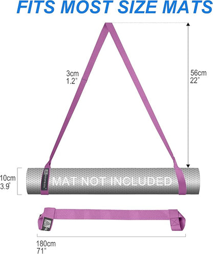 [MAT NOT Included] Yoga Mat Sling, Yoga Mat Straps for Carrying, Easy-Cinch Yoga Mat Holder Strap