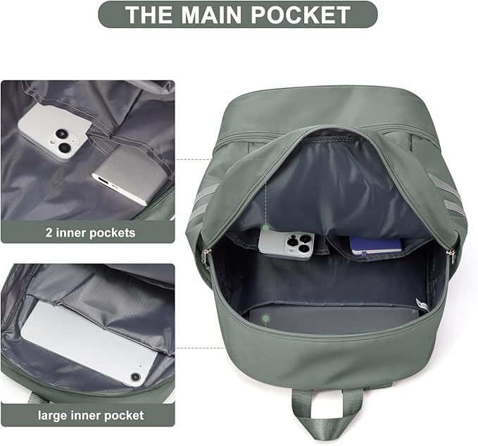coofay Gym Backpack For Women Waterproof Backpack With Shoe Compartment Lightweight Travel Backpack Sports Backpacks Large Gym Bag