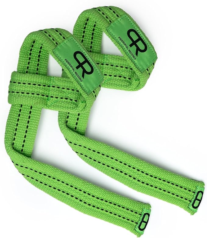 PR Lifting Straps for Weightlifting – Heavy Duty Deadlift Straps with Extra Thick Material for Grip & Wrist Support – Gym Wrist Straps for Powerlifting, Bodybuilding, Strength Training Personal Record