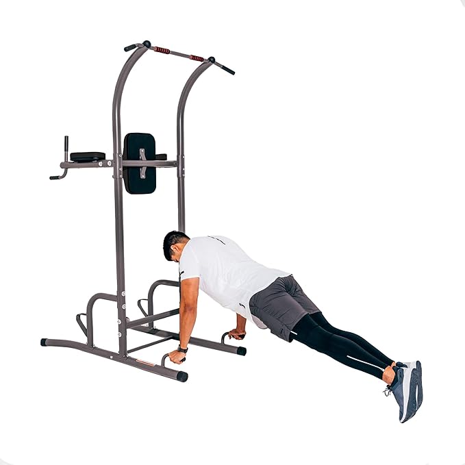 Retrospec Power Tower for Functional Fitness Home Gym Strength Trainer; Pads