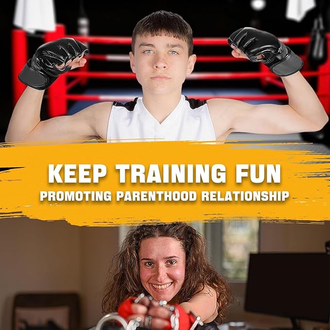 14 Pcs Boxing Set Boxing Equipment Set for Beginners Including 2 Pair of 6 oz Boxing Gloves Headgear Helmet Hand Wraps Mouth Guards Gifts for Kids Beginners Training Equipment