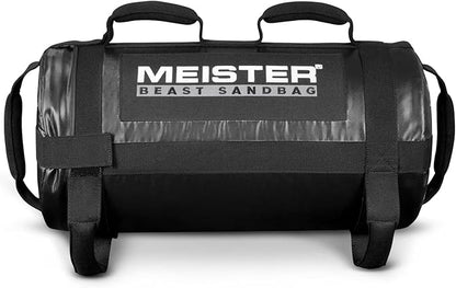 Meister 80lb BEAST Fitness Sandbag Package w/ 3 Removable Kettlebells - Black