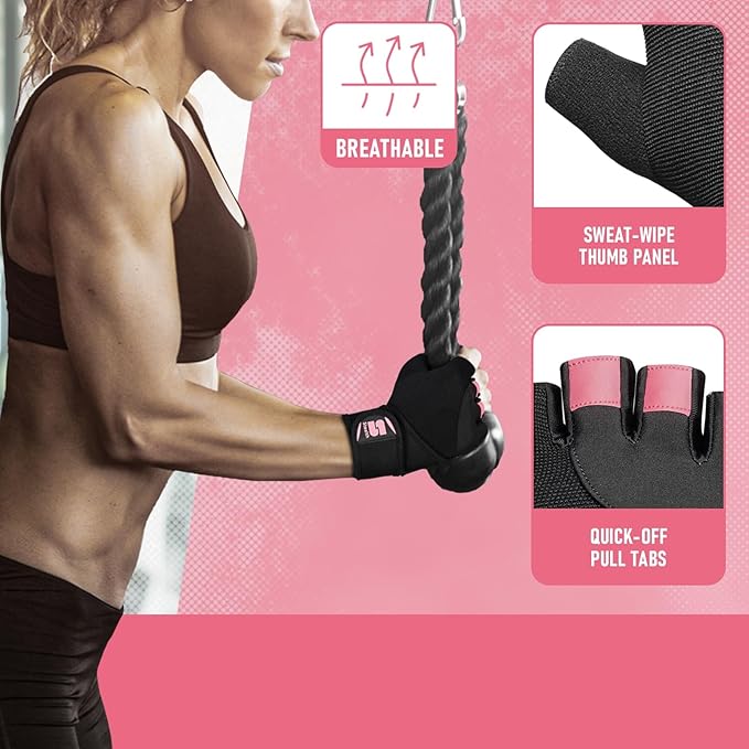 Weight Lifting Gloves with Wrist Wrap Support Padded Palm Protection Exercise Gym Workout Gloves Men & Women Training Fitness Weightlifting Bodybuilding,E9