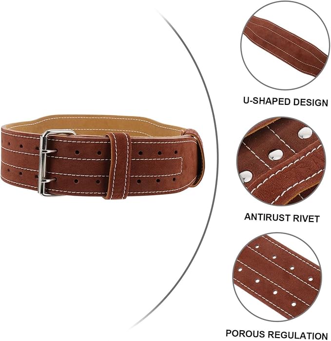 Fitness Waist Belt for Weightlifting Protective Sports Strap for Heavy Training Lumbar Support for Men and Women Brown Xl Waist