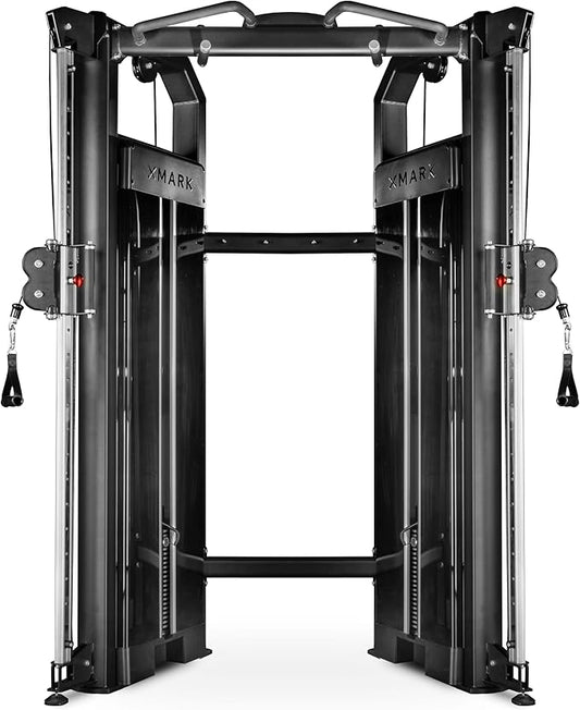 XMARK Functional Trainer Cable Machine, Dual Weight Stack Cable Pulley Machine for Strength Training, Commercial and Home Gyms, and Rehab Facilities