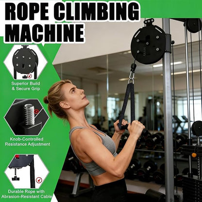 Ultimate Portable Home Gym: Endless Rope Trainer & Cable Pulley System, Adjustable Tension for Upper/Lower Body, Core, Grip Training, Perfect for Small Spaces & Travel