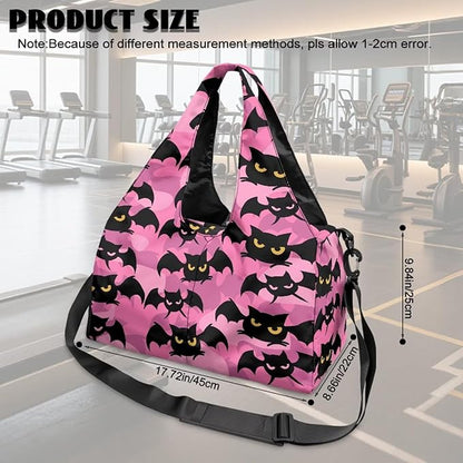 Gym Bag with Yoga Mat Holder Large Tote Bag With Multi Pockets for Women Men Dry Wet Separated Pocket Carryall Yoga Tote Bag for Pilates Travel Workout Office