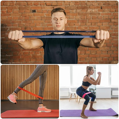PATIKIL Resistance Bands, TPE Elastic Workout Bands Exercise Loop for Working Out Gym Strength Training Yoga Pilates