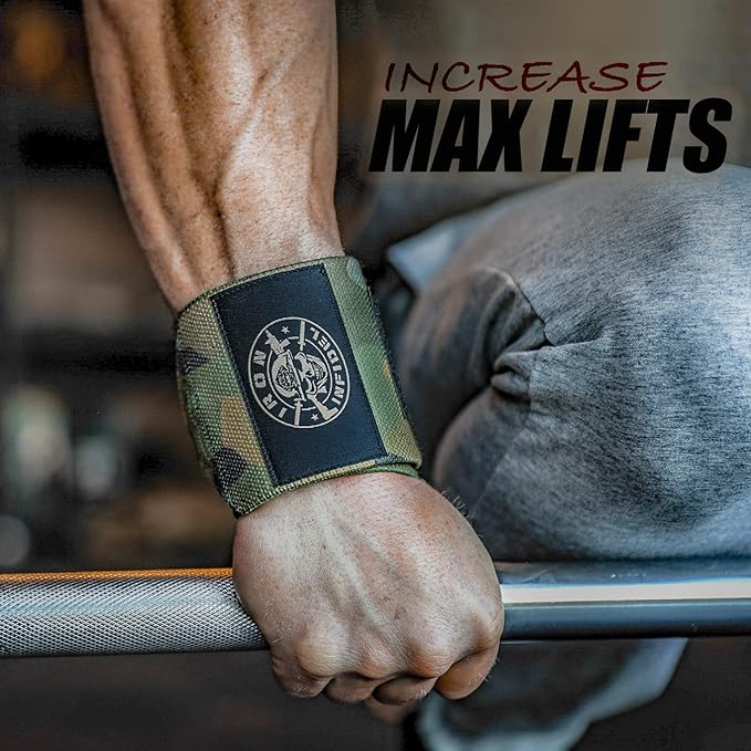 Iron Infidel Wrist Wraps for Weightlifting - 18" Heavy Duty Support for Working Out, Gym Accessories for Men - Use for Lifting, Crossfit, Fitness, Exercise, Bench Press, Powerlifting
