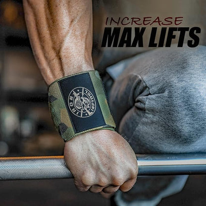Iron Infidel Wrist Wraps for Weightlifting - 18" Heavy Duty Support for Working Out, Gym Accessories for Men - Use for Lifting, Crossfit, Fitness, Exercise, Bench Press, Powerlifting
