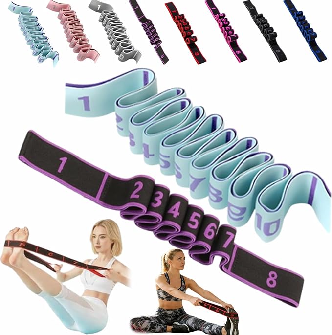 Fitness Resistance Bands with Handles, Fitness Resistance Band for Stretching and Yoga, Fashion Puller Exercise, Adjustable Bands for Full Body Stretching Shaping