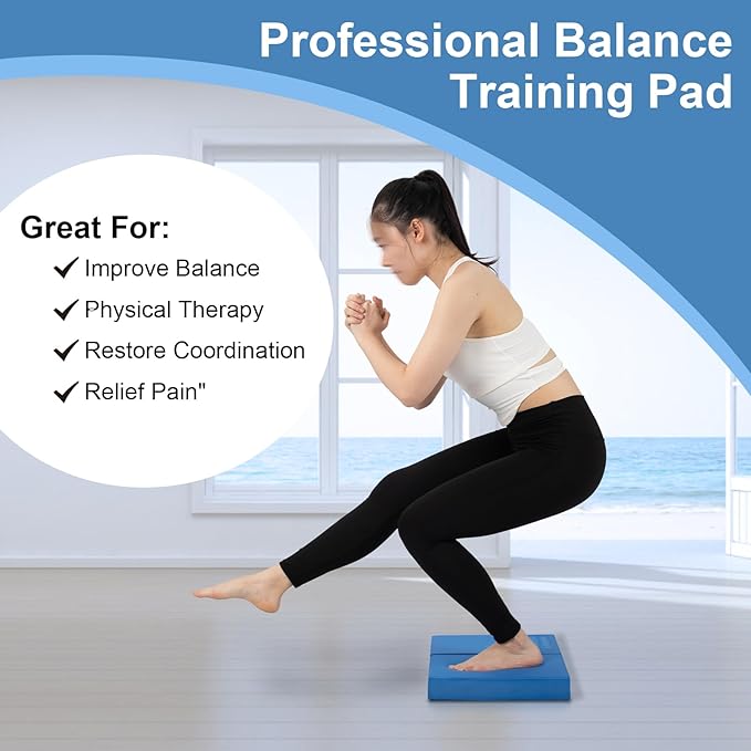 StrongTek Balance Board & Foam Pad Set – Core Training & Desk Fitness Combo